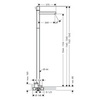 Axor Uno 45037340 Смеситель для раковины, напольный, цвет шлифованный черный хром
