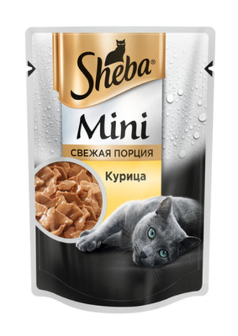 Sheba пауч для кошек мини порция с курицей 50г
