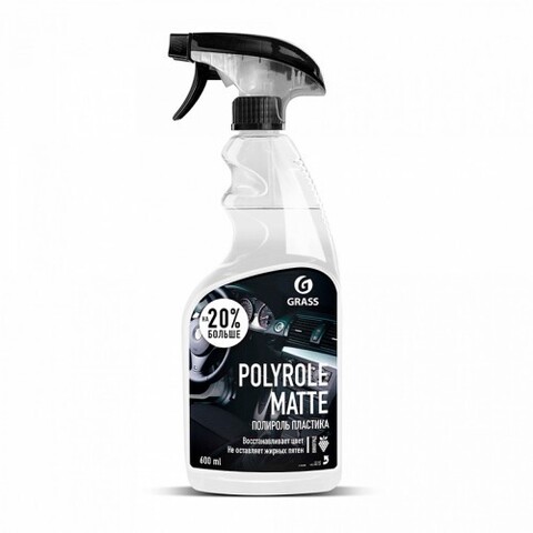 GraSS Полироль-очиститель пластика матовый "Polyrole Matte" виноград 600мл