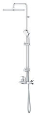 Душевая система GROHE Tempesta Cosmopolitan 250 CUBE с однорычажным смесителем для ванны, излив 202 мм, хром (26693000)