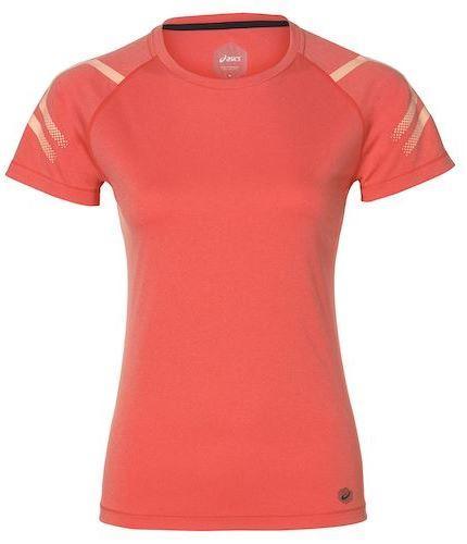 Футболка для бега женская Asics Icon Ss Top коралловая