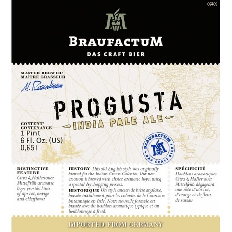 Пиво Braufactum Progusta