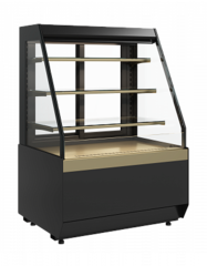 Кондитерская витрина Carboma KC70 VM 0,9-2 STANDARD открытая СКОШЕННАЯ БОКОВИНА (версия 2.0) (9005-0109) (Cube 2)