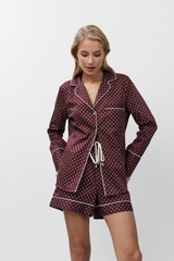 Пижама женская с шортами ARUELLE GEORGETTE | Бордовый