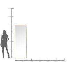 Зеркало Curve Rectangular Brass 200x70 см