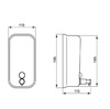 Ideal Standard Iom A9103MY Диспенсер для жидкого мыла, объем 0,8 л, для настенного монтажа, с крепежом