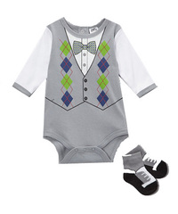 BABY ESSENTIALS Боди с имитацией + носочки ББ39
