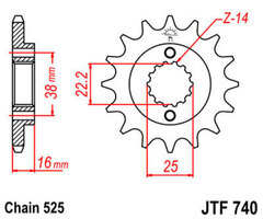 Звезда ведущая JTF740 15