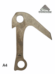 Якорный крюк №4 / 3мм / 30ХГСА / HRc 45 / заточка / фаски / Никель / t-50C / 25kN / L-130 / W-80g