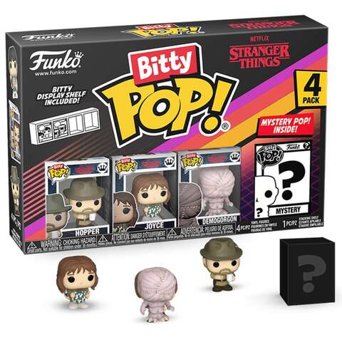 Funko Bitty POP! Stranger Things (Hopper + Joyce + Demogorgon + Mystery) 4PK