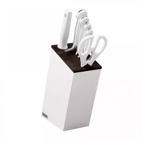 Набор кухонных ножей 4 шт. + кухонные ножницы, мусат WUSTHOF White Classic арт.1090270601