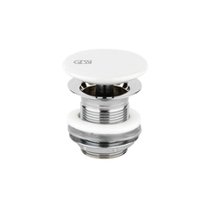 Gessi Rettangolo 01311#031 Донный клапан свободного слива для раковины без перелива, керамическая накладка, цвет: хром фото