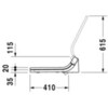 Duravit DuraStyle 2542590000+610200002000300 Унитаз 370х620 мм, подвесной, без смывного края, с вертикальным смывом + сиденьн SensoWash, включая компоненты для SensoWash со скрытым подключением, вкл. крепление Durafix, цвет керамики белый