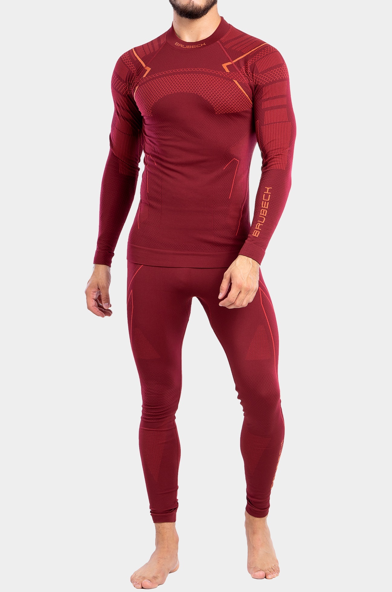 Мужской комплект термобелья Brubeck Thermo Nilit бордовый