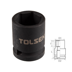 TOLSEN (TT18221) Головка торцевая ударная шестигранная 1/2", 21 мм
