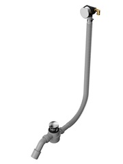 WHITECROSS FILL D1102NIB Слив-перелив для ванны 50 мм, клик-клак, брашированный никель, с функцией наполнения ванны, с сифоном фото