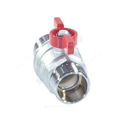 Кран шаровой латунь хром R253D Ду 15 Ру42 НР бабочка Giacomini R253X003