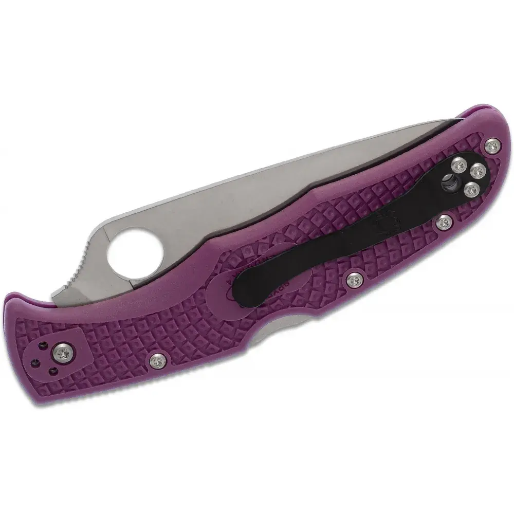 Складной нож Spyderco Endura 4 Purple, сталь VG-10, рукоять FRN фиолетовая