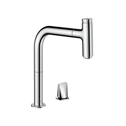 Hansgrohe 73804000 Смеситель для кухни с выдвижным изливом и лейкой