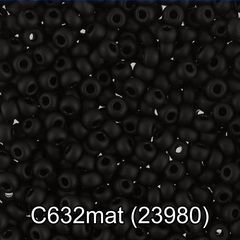 Бисер Чехия "GAMMA" круглый 3 10/0 2.3 мм C632 mat чёрный мат. ( 23980 )