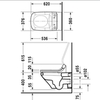 Duravit DuraStyle 2542590000+610200002000300 Унитаз 370х620 мм, подвесной, без смывного края, с вертикальным смывом + сиденьн SensoWash, включая компоненты для SensoWash со скрытым подключением, вкл. крепление Durafix, цвет керамики белый