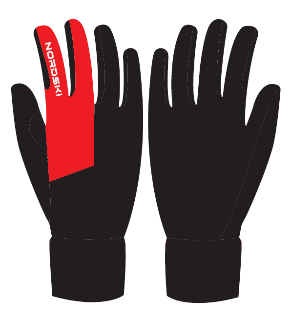 Nordski Jr Arctic детские лыжные перчатки black-red - 2