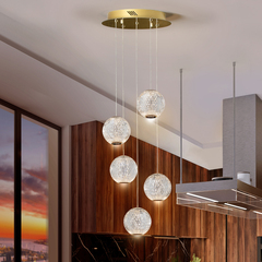 Люстра Austral LED 5L Ø32 золото