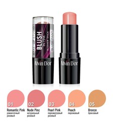 Alvin D`or BS-1 Румяна-стик blusher stick тон 04 перламутровый персиковый  9гр
