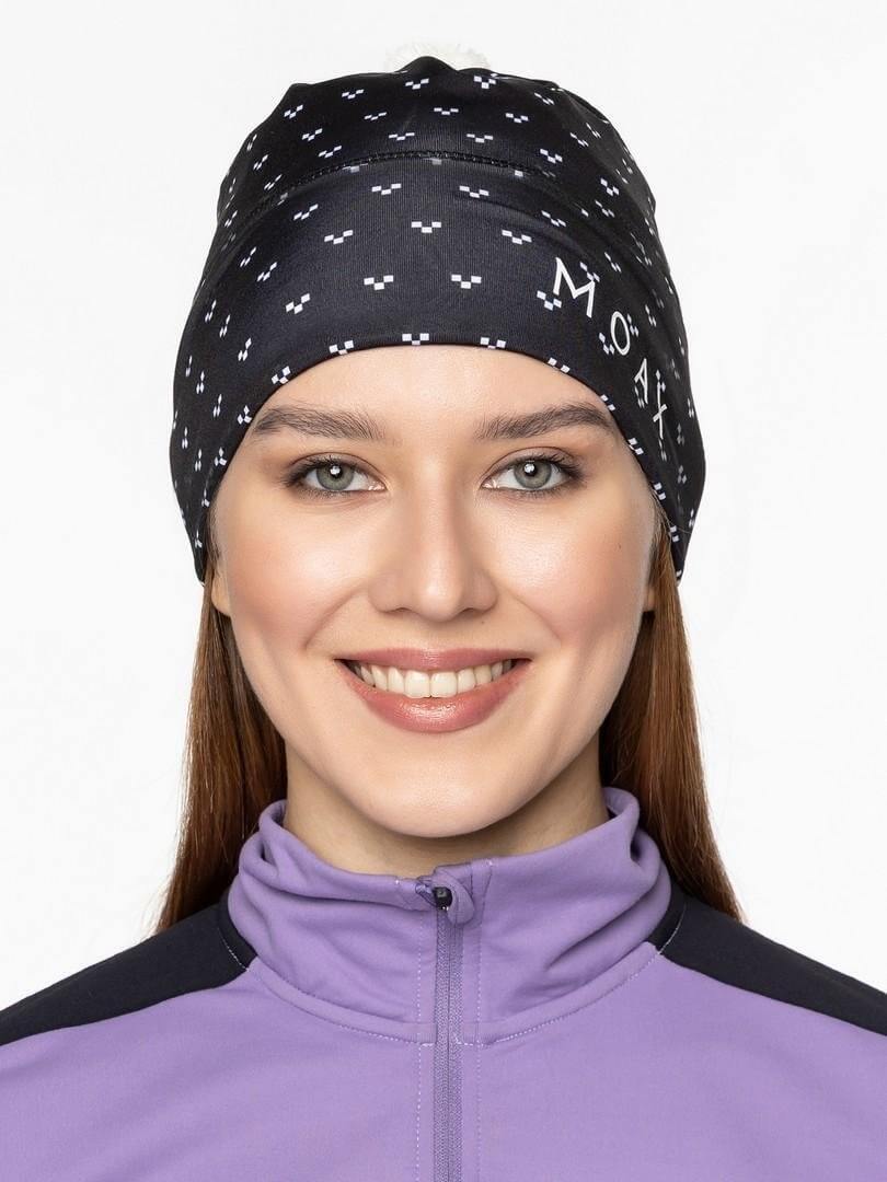 Спортивная шапка Moax Tauri Stretch черный принт - 7