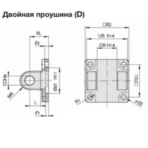 D5050E  Двойная опора (к передней крышке), сталь