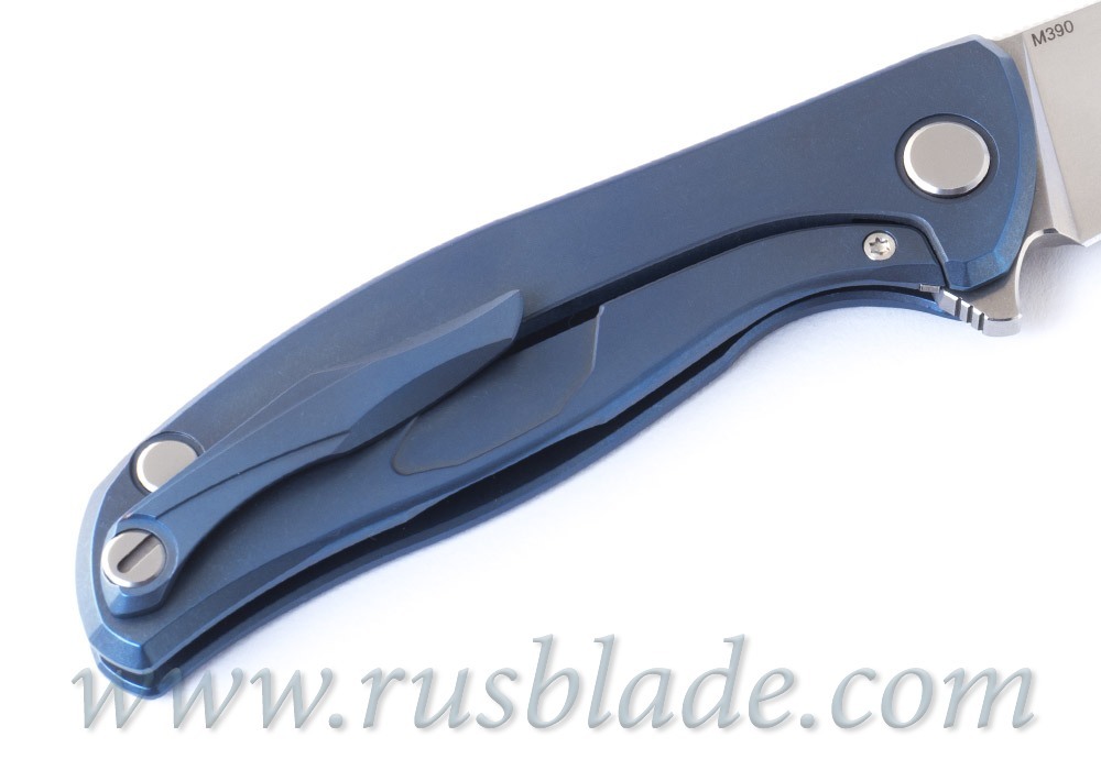Shirogorov F95 M390 FS Nudist Blue Anodizing - фотография 