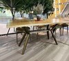 Стол RI010 Brass metal base & Light Grey Ash — фото 6