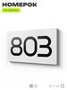 Номер на дверь 803, табличка на дверь для офиса, квартиры, кабинета, аудитории, склада, белая 120х70 мм, Айдентика Технолоджи
