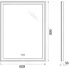 BelBagno SPC-GRT-600-800-LED-3000K-TCH-WARM Зеркало с встроенным светильником, сенсорным выключателем и подогревом, 12V, 220-240V, 600x30x800
