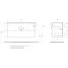 BelBagno UNO-1200-2C-SO-VO База под раковину подвесная с фрезерованными ручками по всей длине фасада с двумя выкатн. ящ., Еловый Матовый, 1200x455x608