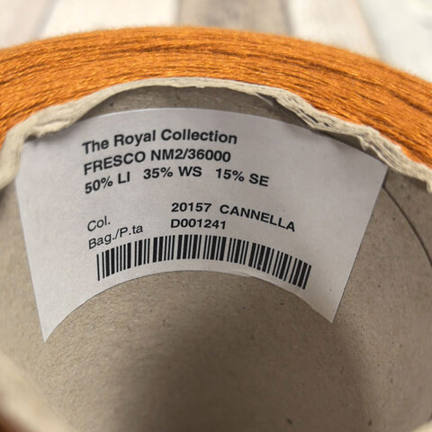 Лен с кашемиром (35%) и шелком (15%) THE ROYAL COLLECTION / FRESCO 2/36 рыжий