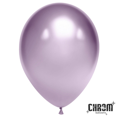 Шар К 12''/30 см, Хром, Сиреневый, 25 шт.