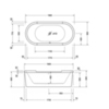 Duravit Starck 700012000000000 Ванна акриловая отдельностоящая 1900x900 mm, с 2 наклонами для спины , с панелью и ножками, цвет белый