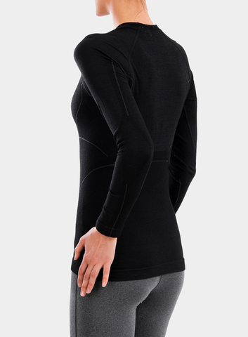 Термобелье женское Brubeck Active Wool терморубашка черная