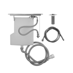 Gessi Rettangolo 01766#031 Система сбора воды для ручного душа с убирающимся шлангом при монтаже на борт ванны, цвет: хром фото