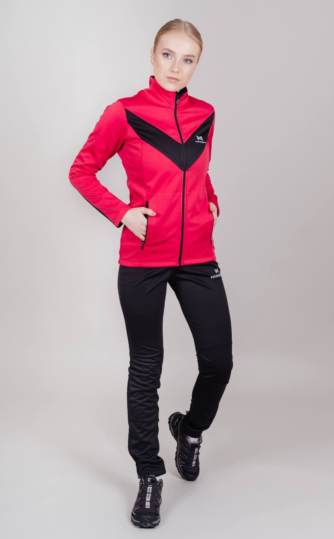 Женская утепленная разминочная куртка Nordski Base pink - 8