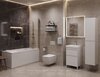 Aquanet 348175 Тумба с раковиной Слим 50 2 ящ. цв.белый сатин (348175)