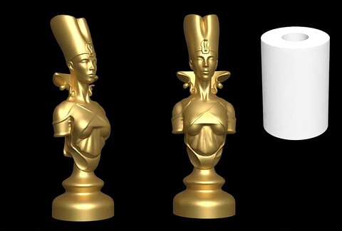 Силиконовый молд Шахматная фигура № 5 Ферзь/Королева Египет ( средняя)