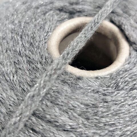 Мериносовый шнурок 230 LORO PIANA / SECRET SHINE серый с блеском