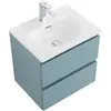 BelBagno KRAFT 39-500/390-2C-SO-AO База под раковину подвесная с фрезерованными ручками по всей длине фасада с 2 выкатн. ящ.,Голубой Мат.,500x395x500