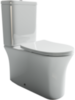 Ceramica Nova Star CN1904 Напольный пристенный унитаз с бачком с ультра тонким сидением с функцией плавного закрытия, цвет: белый