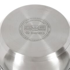 Кастрюля нерж, 1.9 л, с крыш, Daniks, Мальта, GS-01345KS-16CA, индукц