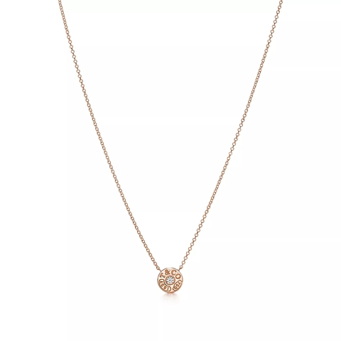 Подвеска из розового золота 18к(750 проба) c бриллиантом, Tiffany 💠 circle pendant
