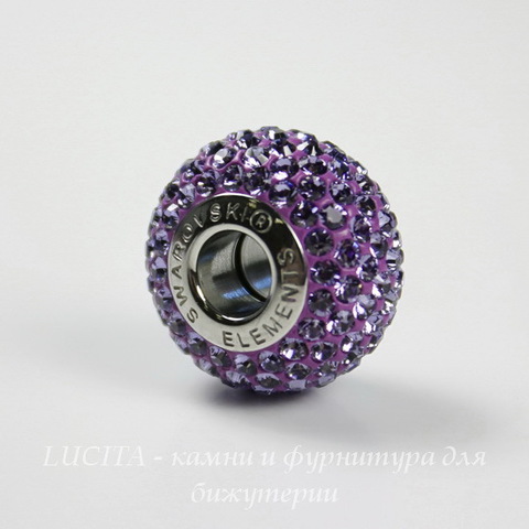 80101 Бусина Сваровски BeCharmed Pave Tanzanite 14х9 мм ()