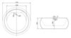 BelBagno BB30-1550 Отдельностоящая акриловая ванна с возможностью установки смесителя на борт ванны, 155x155, цвет: белый